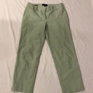 3/$25 Talbots green white striped cropped pants